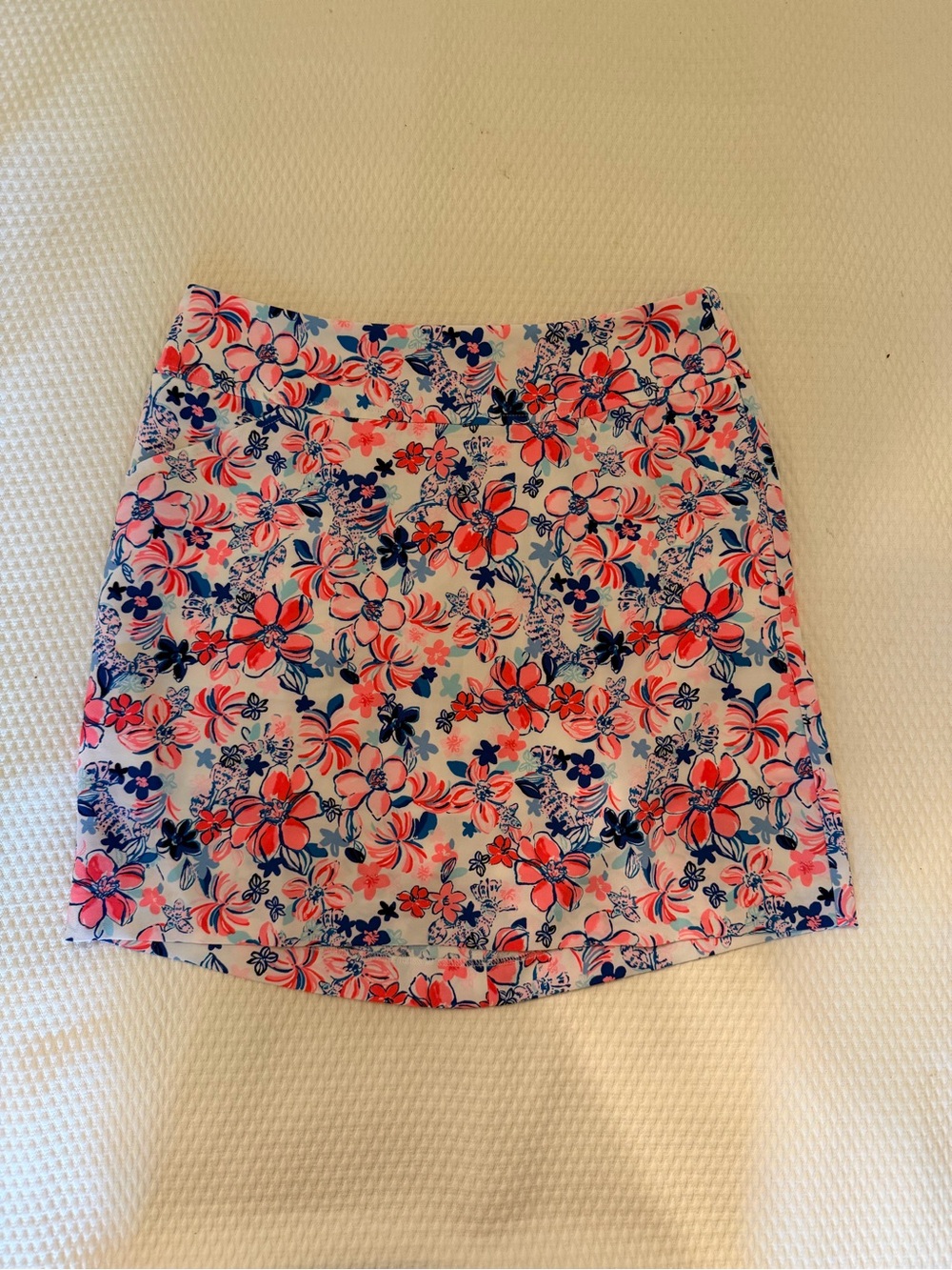 Lilly Pulitzer Floral Print Mini Skirt - Pink & Blue